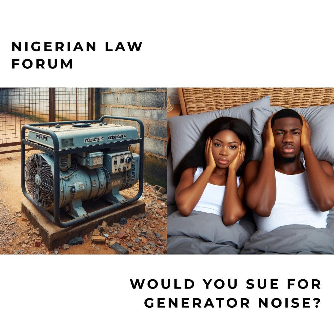 featured image for Would you sue for generator noise?